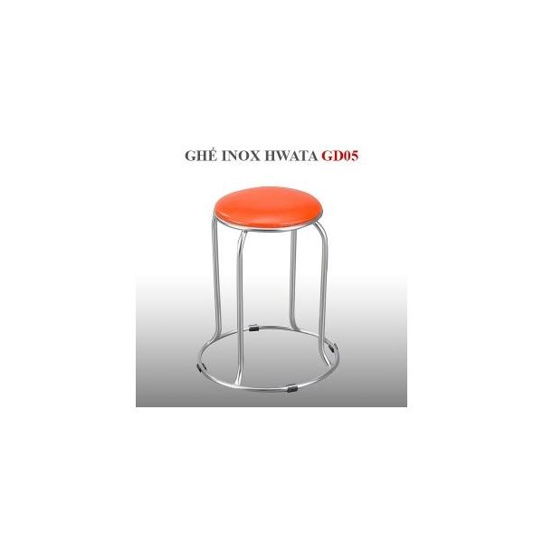Ghế Đẩu Inox Mặt Simili GD08 thấp