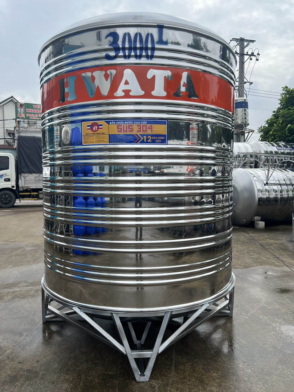 Bồn Nước Inox 3000L Đứng chính hãng Toàn Phát