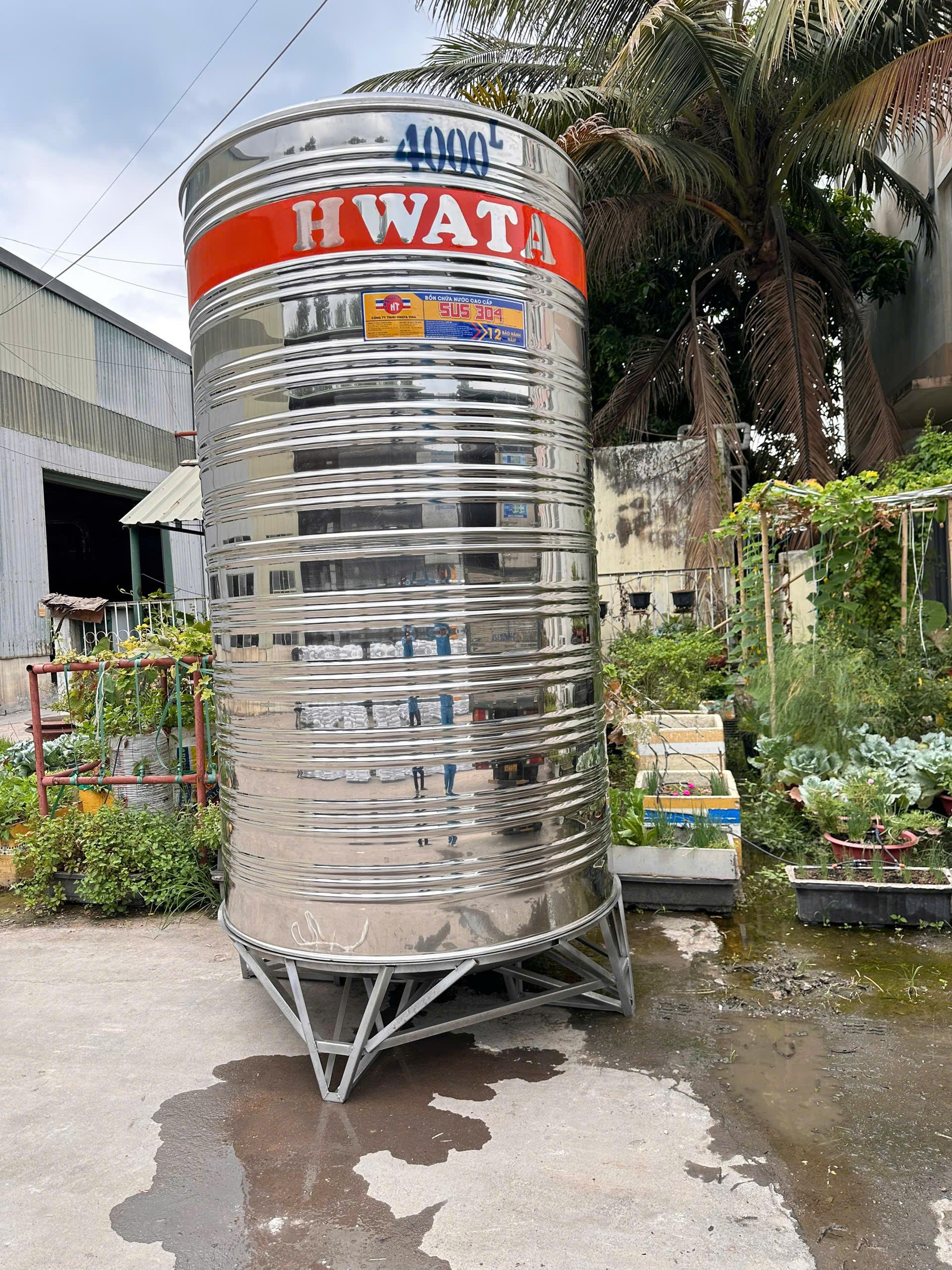 Bồn Nước Inox 4000L Đứng chính hãng Toàn Phát