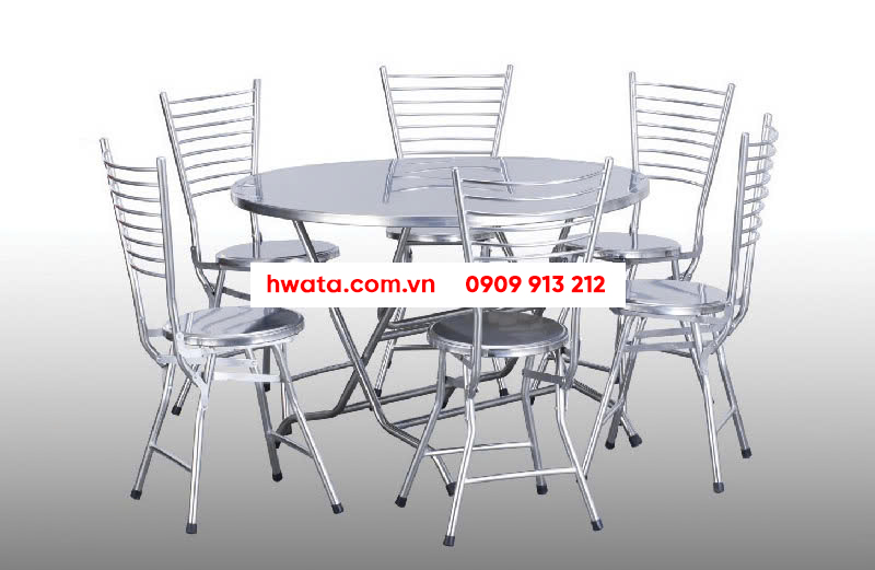 kích thước bàn inox gấp khi mở và thu gọn