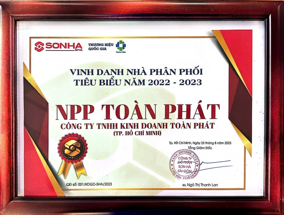 chung nhan nha phan phoi