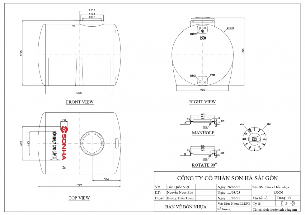 ban ve bon nuoc nhua 1500 lit ngang son ha