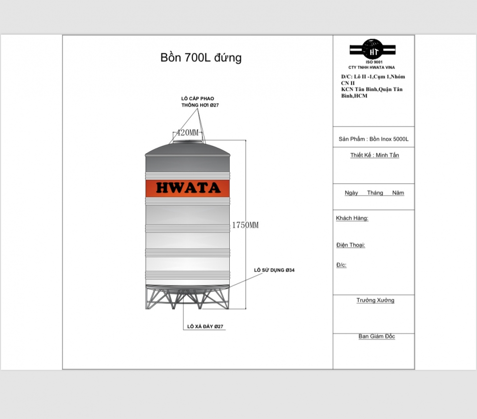 ban ve bon nuoc inox hwata 700l dung