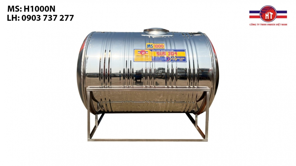 Bồn inox Hwata 1000l ngang