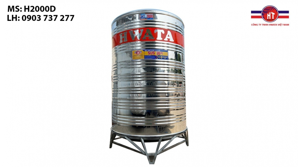 Bồn inox Hwata 2000l đứng