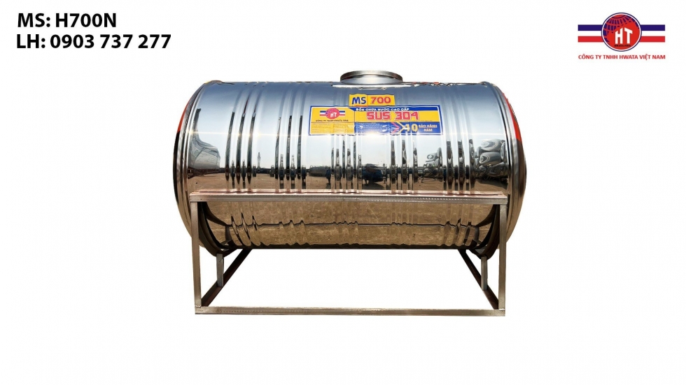 Bồn inox Hwata 700l ngang