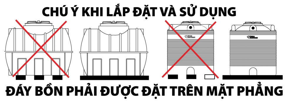 Lưu ý khi lắp đặt bồn nước nhựa Đại Thành 2000 lít